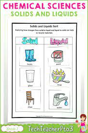 Year 3 Chemical Sciences Download For Grade 3 Teachers This Pack Covers Solids Liquids And Gases In Chemical Science Australian Curriculum Science Activities