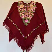kashmirwears - Get this Beautiful Maroon Kashmiri Poncho... | Facebook