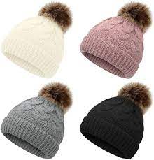 Amazon Com Zando Baby Girl Hats Kids Winter Hat Infant Pom Pom Beanie Toddler Caps Knit Warm Beanies Cap For Baby Kids Winter Hats Winter Hats Baby Hat Sizes