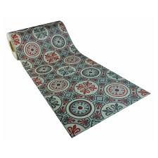 Teppich läufer meterware flur modern grau weiß wohnzimmer schlafzimmer ökotex. Lagos Boho Chic Vinyl Teppich Meterware Casa Tessile