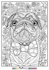 Pug Coloring Page Sidney Animal Coloring Pages Dog Coloring Page Detailed Coloring Pages