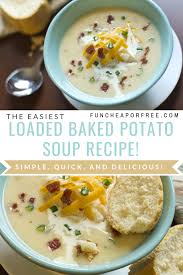 Loaded Baked Potato Soup Recipe That S So Easy Fun Cheap Or Free Recipe Baked Potato Soup Recipe Baked Potato Soup Loaded Baked Potato Soup Recipe