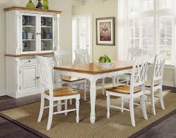 Home Styles Monarch Rectangular Dining Table And Six Double X Back Chairs Beige Tan White Dining Room Dining Table Chairs White Dining Room Table