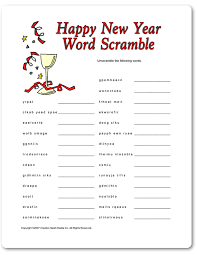 Printable Happy New Year Word Scramble New Year Words New Year S Games Happy New Year