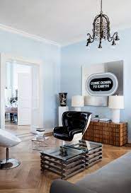 Ivana Jeissing Zuhause Blaue Wohnzimmer Wohnzimmer Leuchte Hellblaue Wande