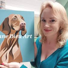 My most recent pet portrait gift for a friend. Acrylic