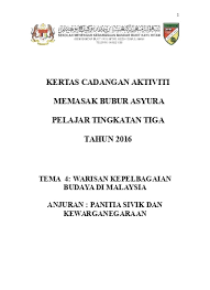 63%63% found this document useful, mark this document as useful. Kertas Kerja Bubur Asyura
