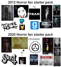 In reverse chronological order and purely subjective. 2012 2020 Horror Fan Starter Pack Starterpacks