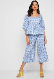 Gingham Pleated Culottes
