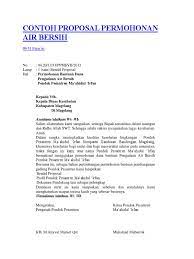 Contoh proposal pengajuan pipanisasi air bersih. Proposal Pengadaan Air Bersih Pigura