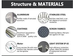 Louvered roof systems completely made of aluminum, allows light and breeze when open. Waterproof Louver Roof System Kits Outdoor Gazebo Garden Bio Climatic Aluminium Pergola Tent Truss Stage