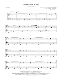 Claude Michel Schonberg Bring Him Home Sheet Music Notes Chords Score Download Printable Pdf In 2020 Sheet Music Notes Music Notes Sheet Music