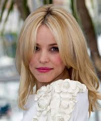 Rachel Mcadams Long Straight Light Blonde Hairstyle With Blonde Highlights Blonde Highlights Blonde Hair Color Pale Skin Hair Color