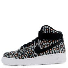 Nike Womens Nike Air Force 1 Hi Lx Black Black White Total