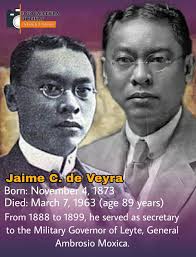 ➡️Jaime Carlos de Veyra y Díaz was a Resident Commissioner to the U.S.  House of Representatives from the Philippine Islands from 1917 to 1923 and  Governor of Leyte from 1906 to 1907.