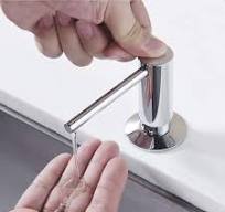 Wudkey Countertop Kitchen Bathroom Chrome Sink Soap Dispenser with Metal  Pump Head Liquid Lotion and 17 oz. Bottle ML3P87_7