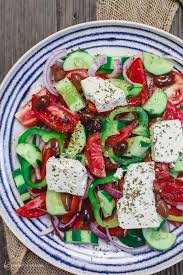 Traditional Greek Salad Recipe The Mediterranean Dish Simple Authentic Greek Salad With Juicy Tom Greek Salad Recipes Traditional Greek Salad Greek Recipes