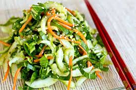 Crisp Baby Bok Choy Greens In Tangy Sweet Sesame Soy Vinaigrette Bok Choy Salad Healthy Recipes Bok Choy Recipes