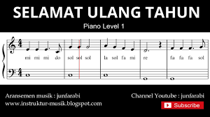 Not Balok Selamat Ulang Tahun Tutorial Piano Grade 1 Notasi Lagu Anak Indonesia Youtube
