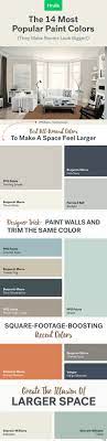 14 Paint Colors That Will Make A Room Look Bigger Most Popular Paint Colors Small Room Paint Color Small Room Paint