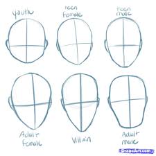 In your finished drawing, the tip of the nose will be along this line. Pin By Tristan On Drawing Anime Drawings Tutorials Drawing Heads Drawings