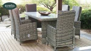 Design Sitzgruppe Dining Lounge Kingston Fur 6 Personen In Den Farben Grau Meliert Vintage Weiss Hellbraun Gra Polyrattan Sitzgruppe Polyrattan Sitzgruppe