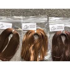 The sable coloring of a german shepherd is not a solid color and a single hair can actually be a mixture of light to dark pigmentation; Cod Genuine Saran Hair Brown And Black Shades For 12 Dolls Shopee Philippines