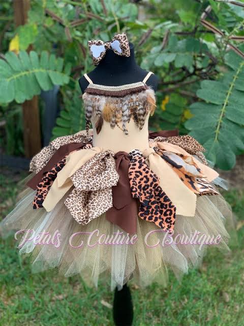 Girls Cave Girl Costume, Feather & Leopard Print, Halloween Costume - Etsy