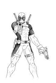 Deadpool Full Body Drawing Sketch Coloring Page Deadpool Drawing Body Drawing Marvel Drawings