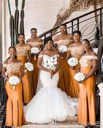 Achetez en toute confiance et sécurité sur ebay! Nouveau Blanc Broderie D Or 2019 Longues Robes De Demoiselle D Honneur Robe Aso Ebi African Wedding Attire Lace Styles For Wedding Wholesale Bridesmaid Dresses