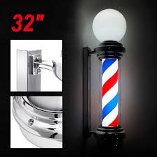 Ktaxon 32 Led Barber Pole Light Classic Style Hair Salon Barber Shop Porch Open Sign Rotating Red White Blue Led Strips Ip44 Waterproof Save Energy Walmart Com Walmart Com
