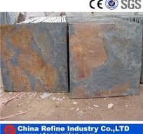 Natural Stone Slate Flooring Tiles and Wall Tiles,Factory Directly Selling  Slate Restaurant Floor Tiles ,Outdoor Natural Rusty Slate Stone Tiles
