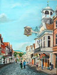Guildford High Street Surrey Painting By Stanley Port Guildford Guildford Surrey Surrey