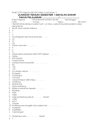 Kunci jawaban ujian sekolah bersama pendidikan agama katolik tingkat smasmk tahun pelajaran 20142015. Pelajaran Agama Kelas 2 Sd Semester 1