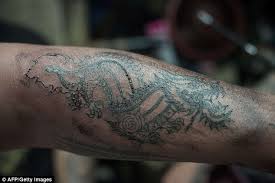 See more ideas about thai art, thailand art, thai design. How Angelina Jolie Sparked Fury Among The Tattoo Masters Of Thailand Daily Mail Online