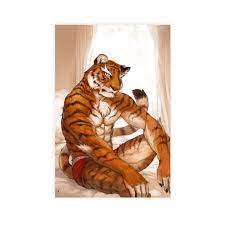 Amazon.com: Tiger Male Furry Animal Canvas Poster Wall Art Decor Print  Picture Paintings for Living Room Bedroom Decoration 12×18inch(30×45cm):  Posters & Prints