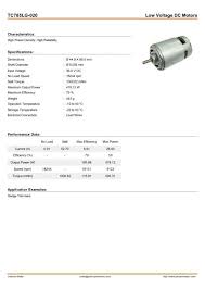 Low voltage vs high voltage motor. Tc785lg 020 Low Voltage Dc Motors Johnson Electric