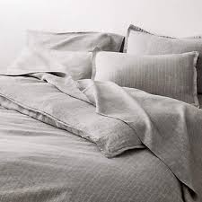 Shop wayfair for all the best linen duvet covers. Pure Linen Pinstripe Grey Duvet Covers And Pillow Shams Crate And Barrel Canada