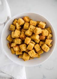 Revive it by toasting and slathering it with butter—or, as saragrad prefers, with jam—and call it breakfast. 2 Ingredient Cornbread Croutons I Heart Naptime