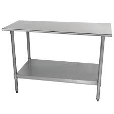Apart from its usage, the beauty of the product is unquestionable. Hubert Stainless Steel Galvanized Steel Work Table With Flat Top And Bullnose Edge 36 L X 30 W X 34 H