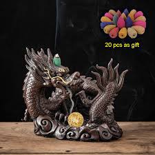 A quick video of how to make the backflow incense cones for my incense burner by converting ordinary incense cones, shown in my previous video at. Led Dragon Backflow Incense Burner Resin Smoke Waterfall Incense Holder Censer With 20pcs Incense Cones Home Decoration Craft Buy At The Price Of 4 55 In Aliexpress Com Imall Com