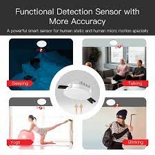 MOES Tuya Smart ZigBee Human Presence Detector Radar Detection Sensor  Photometric 2 in 1 Function Smart Life Ceiling PIR Hub