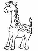 Owl in a hat for children. Giraffe Coloring Pages