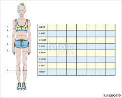 Measurement Chart Of Body Parameters For Sport And Diet