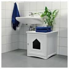 Trixie Cabine De Toilette 49x51x51cm Blanc Pour Chat En 2020 Cacher Les Litieres Detournement Meuble Ikea Meuble Blanc Et Bois