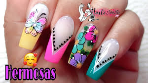 Decoración de uñas con flores. Flores Mariposas Hermosas Unas Decoradas 75 Disenos De Unas Decoracion De Unas Decoradas Con Flores Faciles Ver Mas Ideas Sobre Manicura De Unas Unas Decoradas Unas Con Flores Goexhjjn
