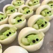 How To Make Baby Yoda Deviled Eggs Totally The Bomb Recipe Food Deviled Eggs Eat