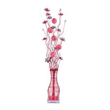 View in gallery our next diy vases, by homemade modern , are stunningly sculptural and geometric. Decorative Flower And Vase Floor Light Aluminum Wire Led Standing Floor Lamp In Red Black And Silver For Bedside Beautifulhalo Com