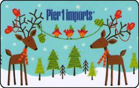 Pier 1 gift card canada. Gift Card Deer Pier 1 Imports Canada Christmas Col Ca Pier Sv1002830