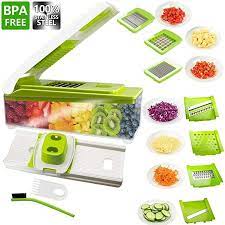 5% coupon applied at checkout save 5% with coupon. Vegetable Slicer Anko 100 Stainless Steel Blades Bpa Free Slicer 10 In 1 Multi Functional Adjustable Gadgets Kitchen Cooking Cheese Cutter Vegetable Slicer